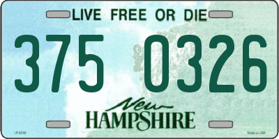 NH license plate 3750326