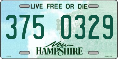 NH license plate 3750329