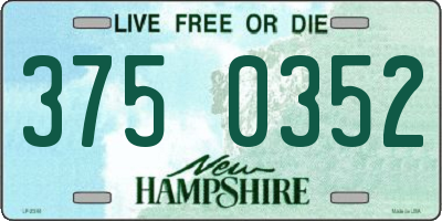 NH license plate 3750352