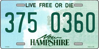 NH license plate 3750360