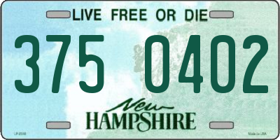 NH license plate 3750402