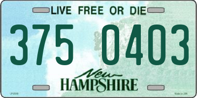 NH license plate 3750403