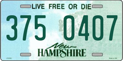 NH license plate 3750407