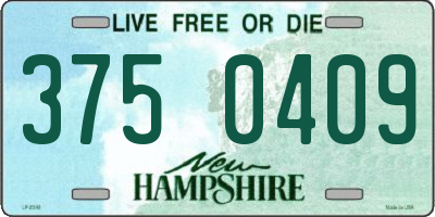 NH license plate 3750409