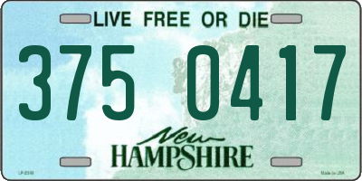 NH license plate 3750417