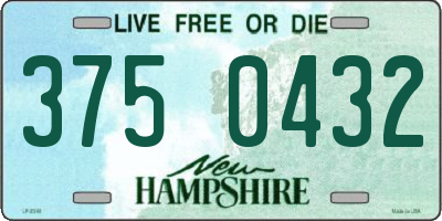 NH license plate 3750432