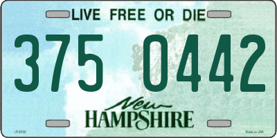 NH license plate 3750442