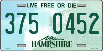 NH license plate 3750452
