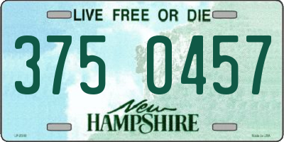 NH license plate 3750457