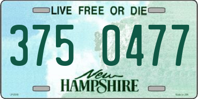 NH license plate 3750477