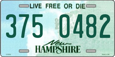 NH license plate 3750482