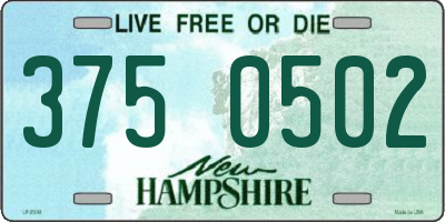 NH license plate 3750502