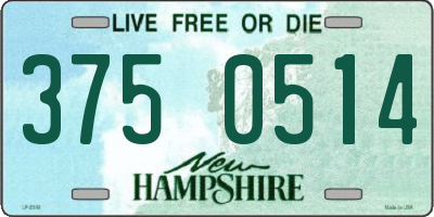 NH license plate 3750514