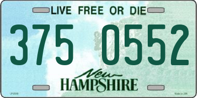 NH license plate 3750552