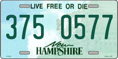 NH license plate 3750577