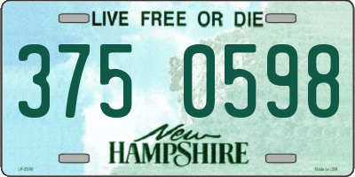 NH license plate 3750598