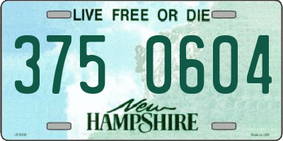 NH license plate 3750604