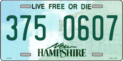 NH license plate 3750607