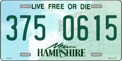NH license plate 3750615