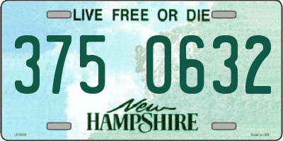 NH license plate 3750632