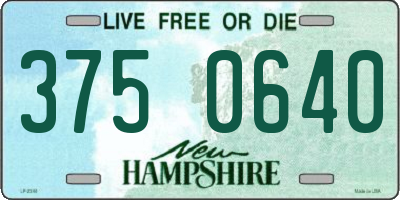 NH license plate 3750640