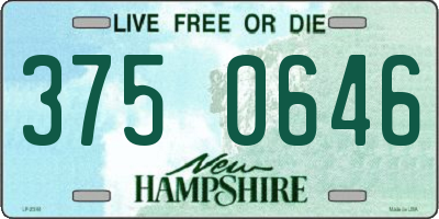 NH license plate 3750646