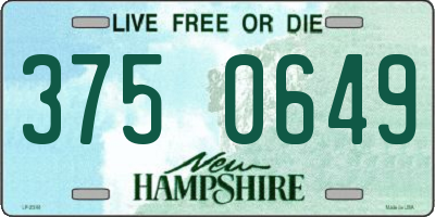 NH license plate 3750649