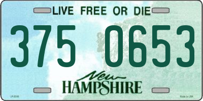 NH license plate 3750653