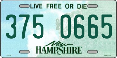 NH license plate 3750665