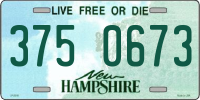 NH license plate 3750673