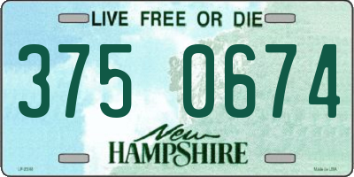 NH license plate 3750674