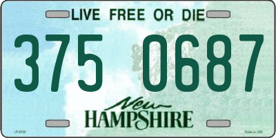NH license plate 3750687