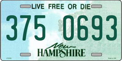 NH license plate 3750693