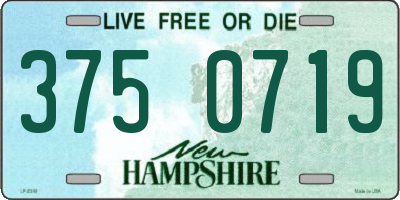 NH license plate 3750719