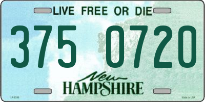 NH license plate 3750720