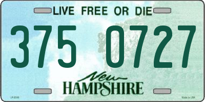 NH license plate 3750727