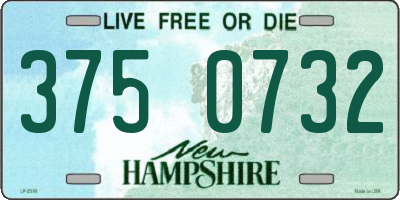 NH license plate 3750732