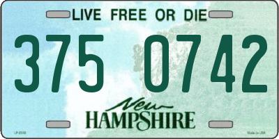 NH license plate 3750742