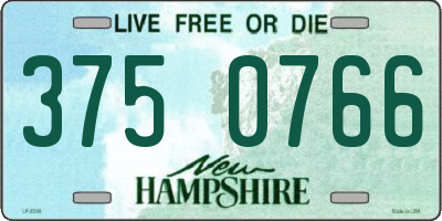 NH license plate 3750766