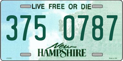 NH license plate 3750787