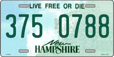 NH license plate 3750788