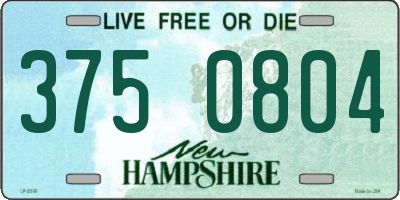NH license plate 3750804
