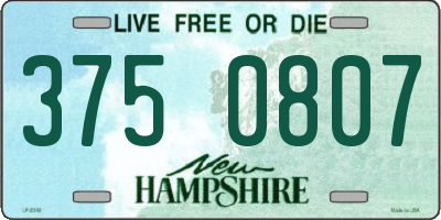 NH license plate 3750807