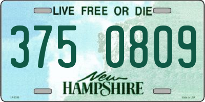 NH license plate 3750809