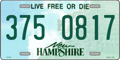 NH license plate 3750817