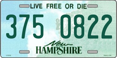 NH license plate 3750822