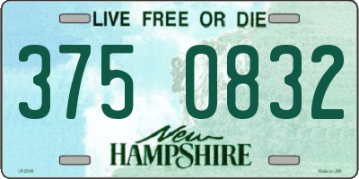 NH license plate 3750832