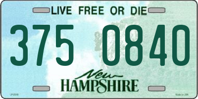 NH license plate 3750840