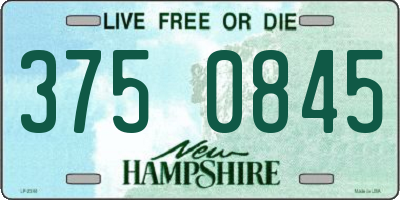 NH license plate 3750845