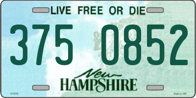 NH license plate 3750852